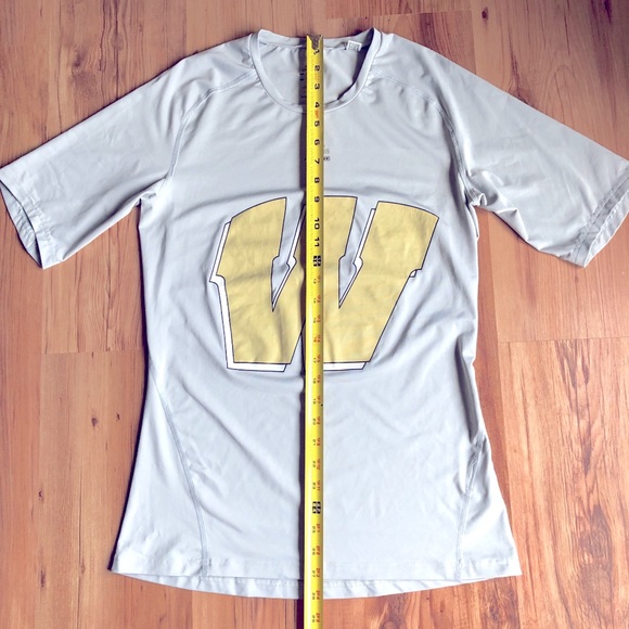 ADIDAS TechFit Powerweb ClimaLite Shirt Large Gray Half Sleeve Active Top Men’s - Picture 9 of 16